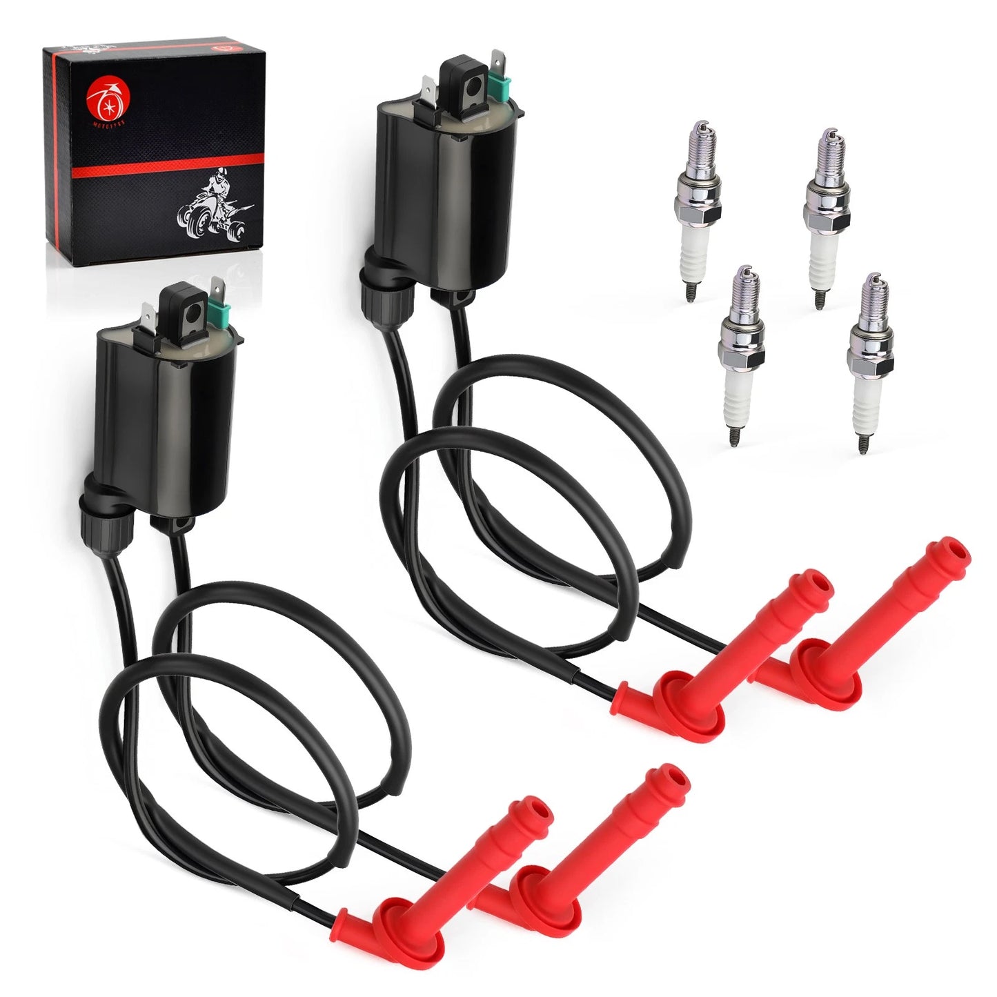 2 x Ignition Coil & Spark Plug for Honda CBR600F3 CBR600F2 CBR600SJR (1991–1998)
