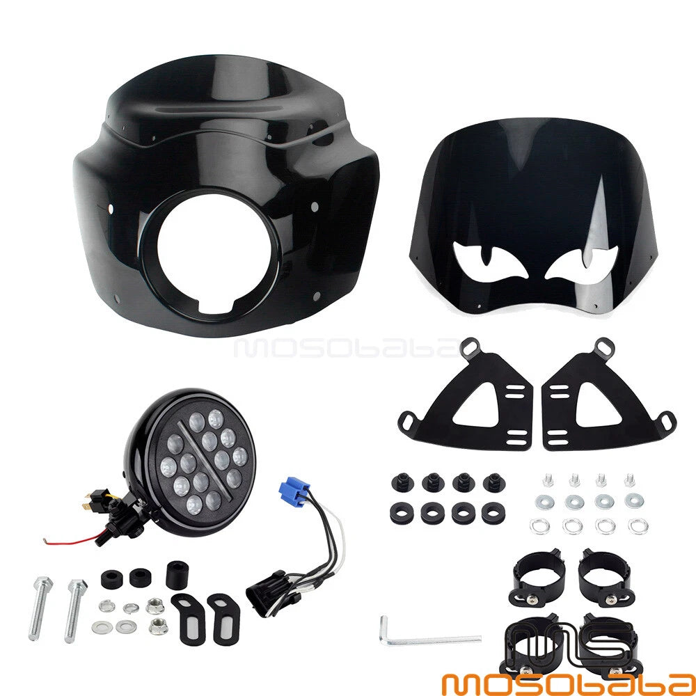 Front Fairing w/ Windshield + LED Headlight for Harley Low Rider S FXLRS (2017-2023)