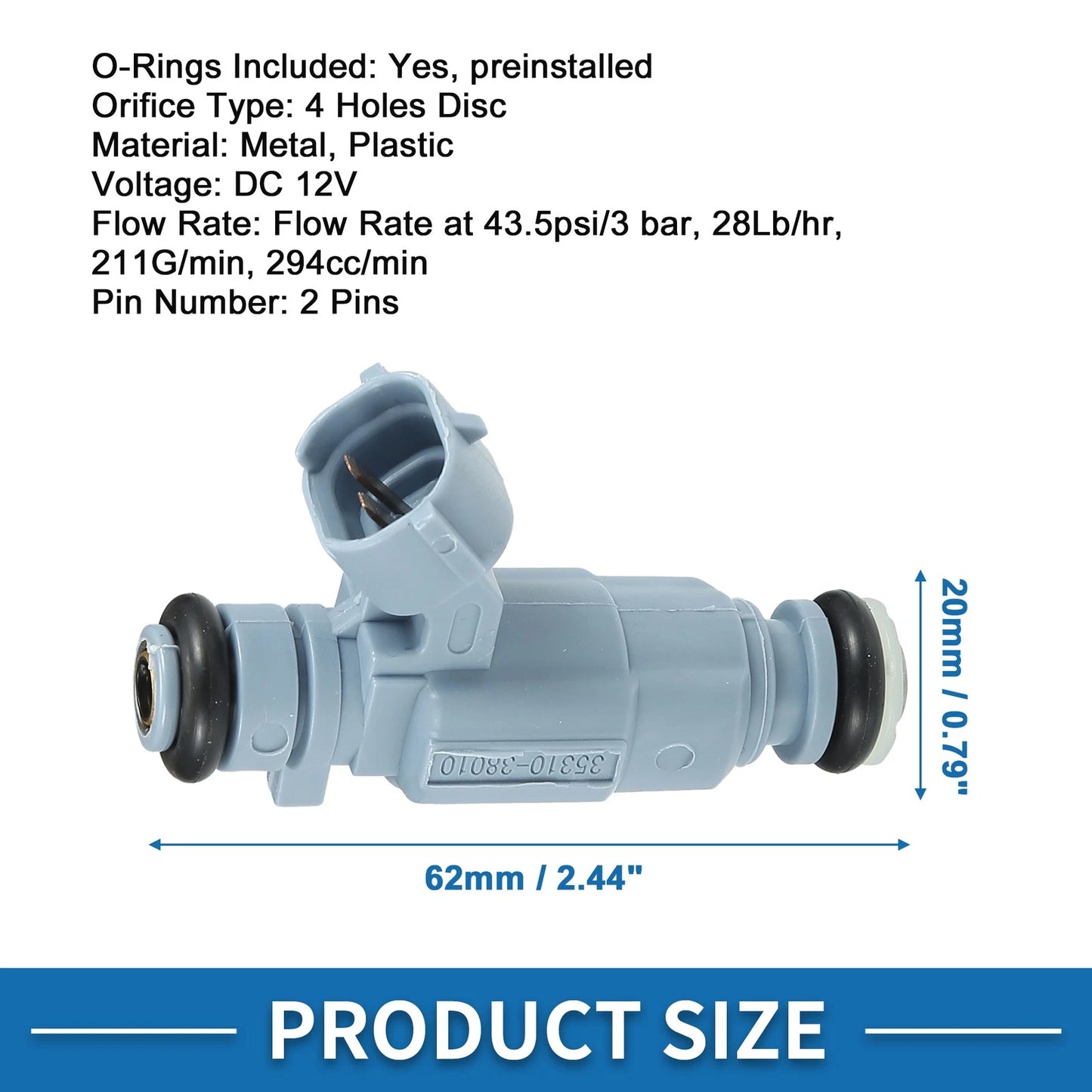Fuel Injector for HYUNDAI Sonata 2.0 16V (1998-2001) - 1 Pc