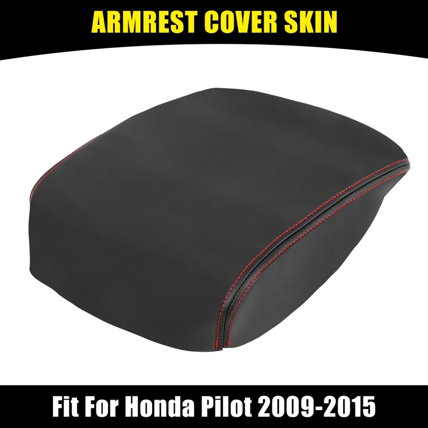 Center Console Lid Armrest Cover for Honda Pilot (2009-2015) Black