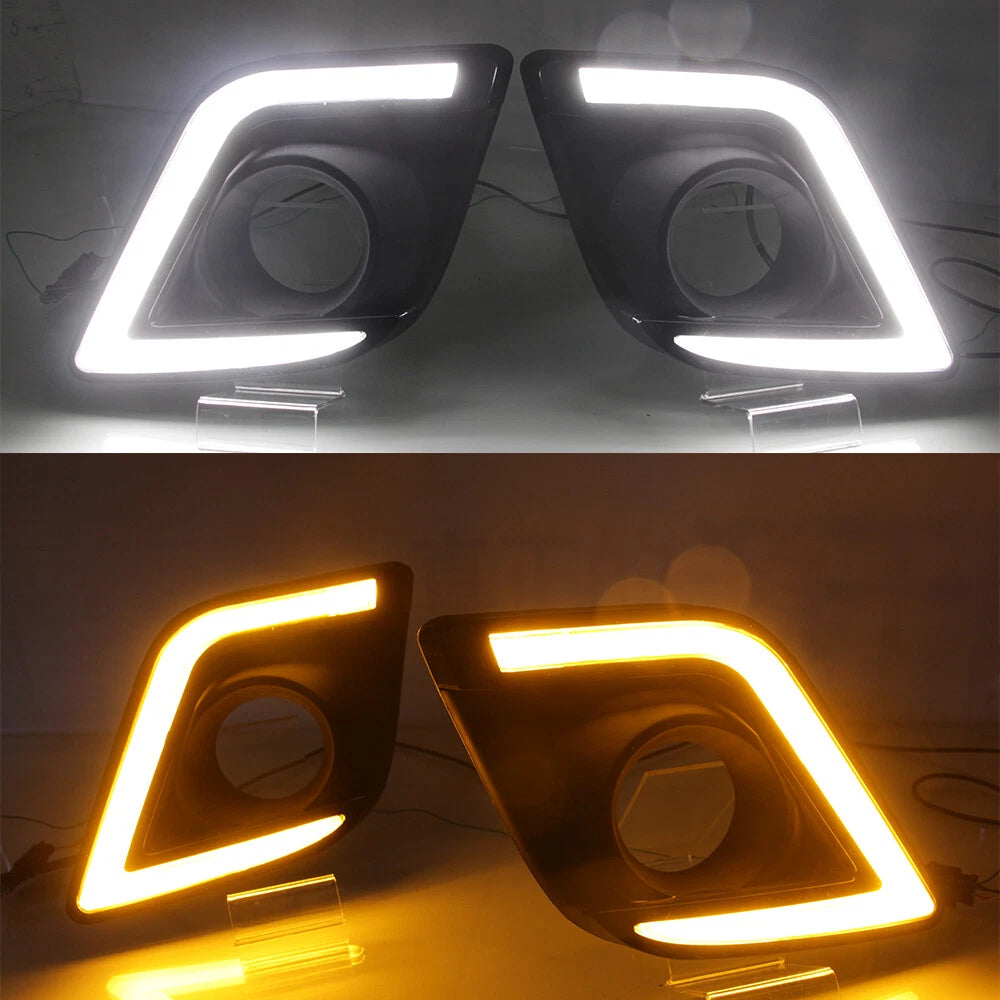 Fog Lamps Day Running Lights w Turn Signal for Toyota Hilux (2015–2017)