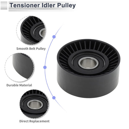 Drive Belt Idler Pulley for Porsche 911 (2009-2015) - Black 1 x Piece