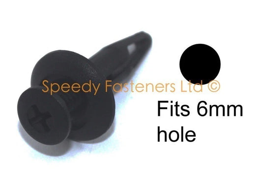 10x Clips / 6mm / Panel Clip Plastic Embellisher for Kawasaki Moto