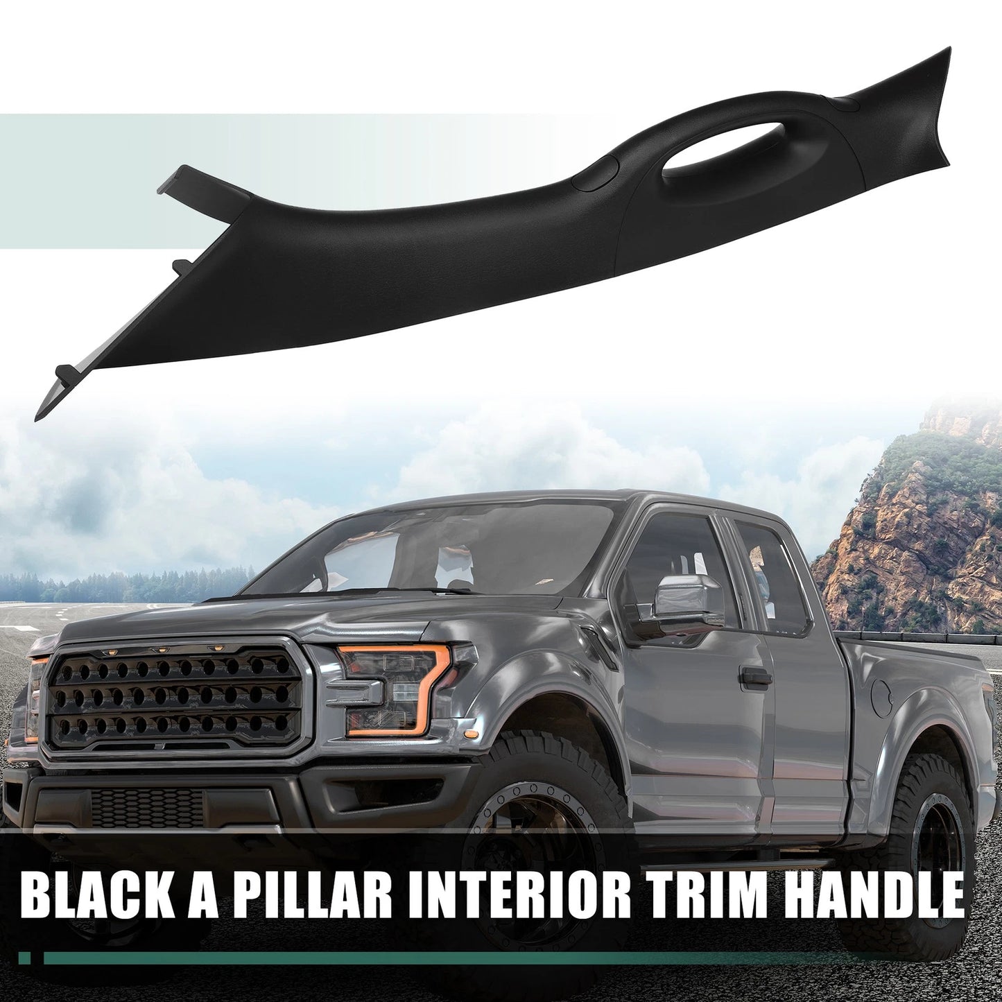 Left Driver Side Interior Trim Handle for Ford F150 (2006-2008) Black