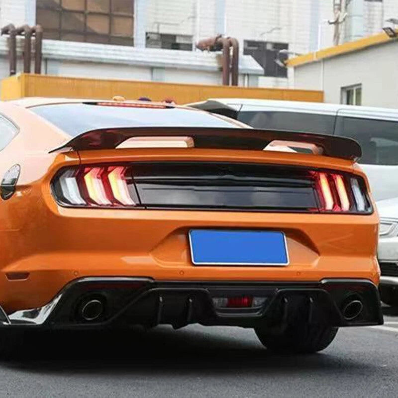 ABS Matte Black Rear Boot Wing Trunk Lip Spoiler for Ford Mustang (2015-2022)
