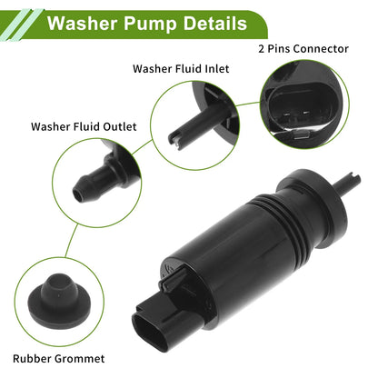 Windshield Washer Pump w/Grommet for Acura MDX