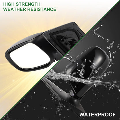 Left Side Door Mirror for Toyota Corolla Manual Folding Gloss Black (2014-2019)