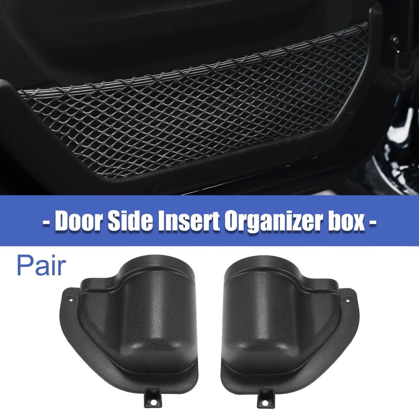 Front Door Side Insert Organizer Box for Jeep Wrangler JL (2018-2020) - 2 x