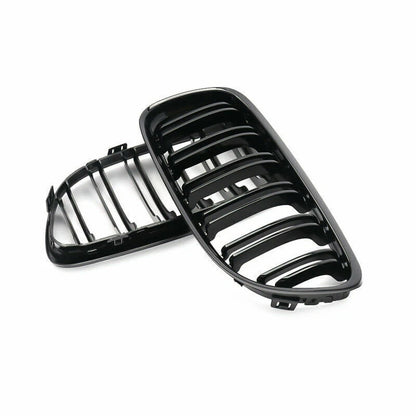 Gloss Black Front Kidney Grills for BMW 3 Series E90 E91 (2008-2012)