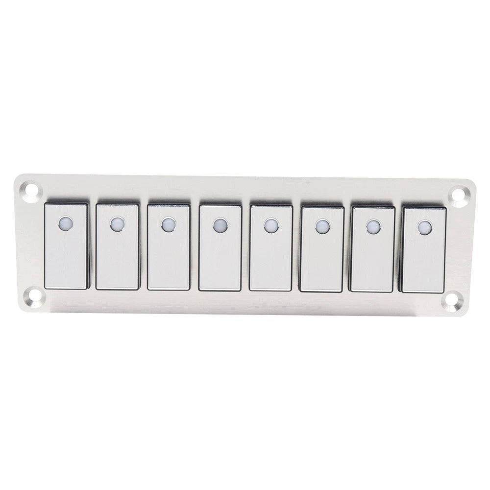 8 Rocker Switch Panel with LED Light for Boat Car
