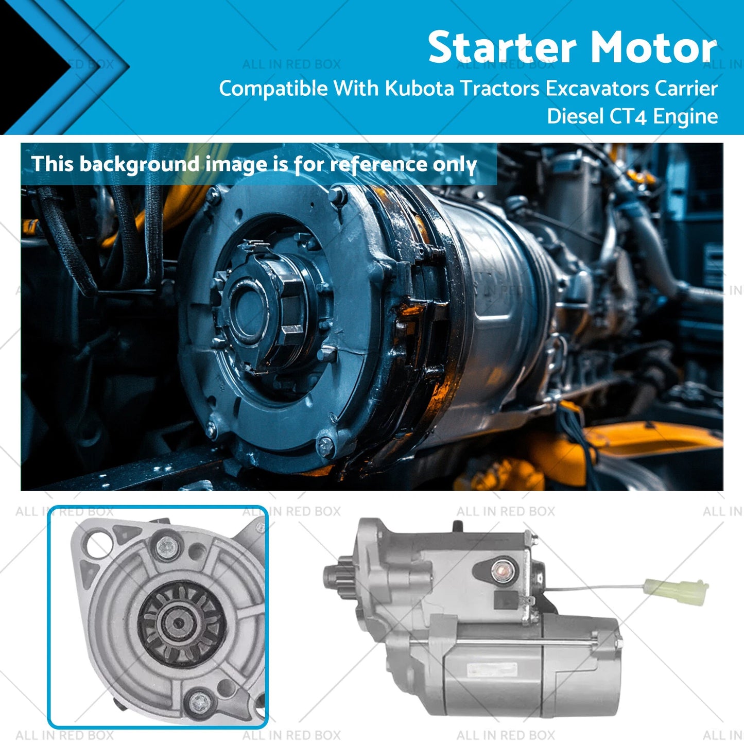 Starter Motor for Kubota Tractors Excavators Carrier Diesel CT4