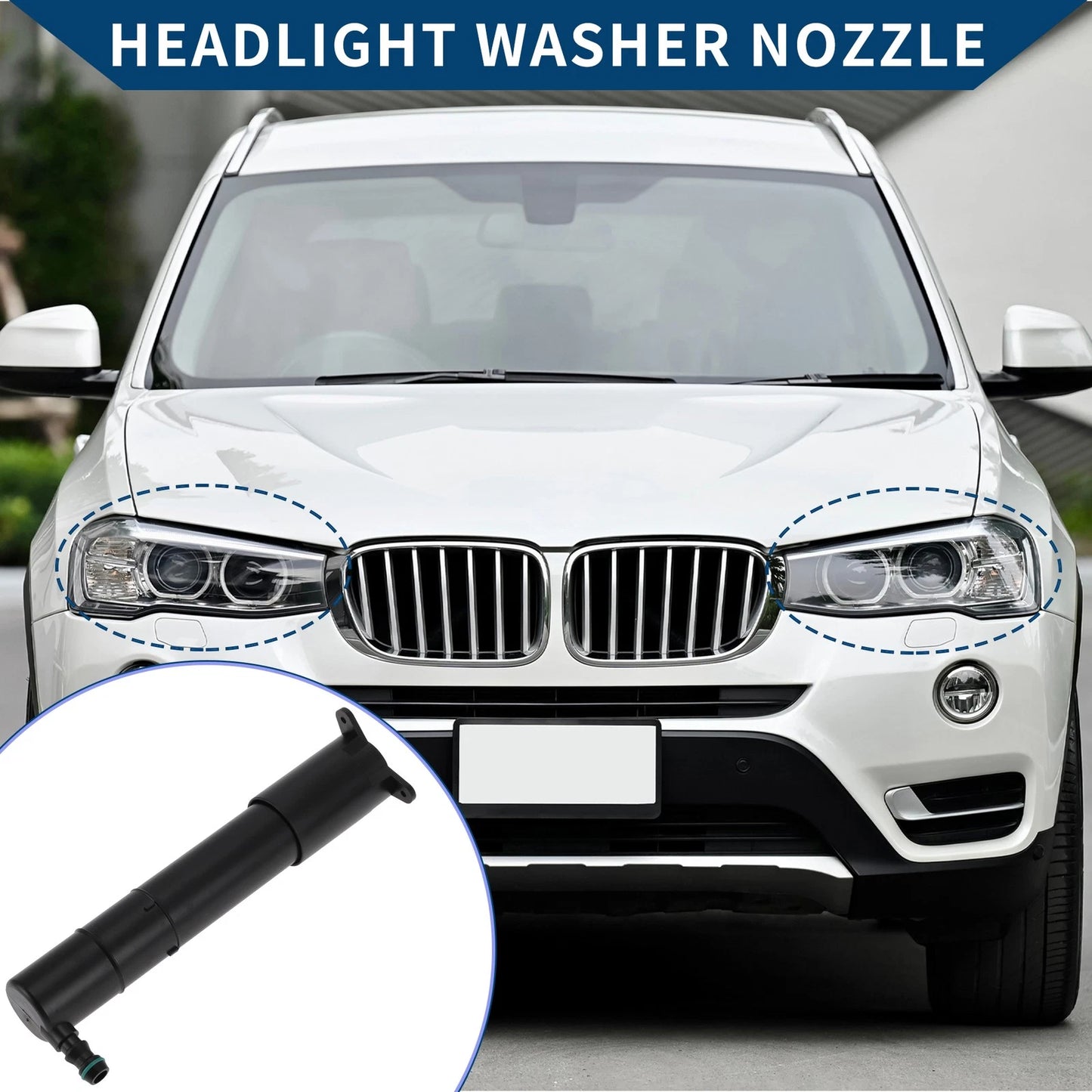 Front Headlight Washer Nozzle for Porsche Cayenne