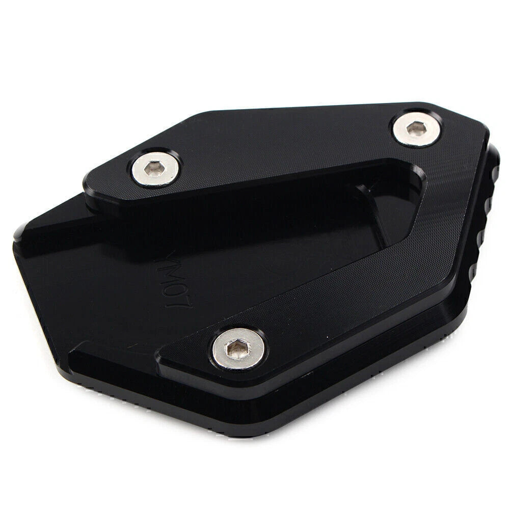 Black Kickstand Side Stand Enlarger Foot Plate for Yamaha MT-07 FZ-07 (14-21)