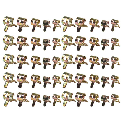 50 5-9mm Fastener Spring Clip Clamp Assortment