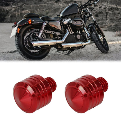2 x 8mm Red Mirror Hole Plugs for Motorbike Motorcycle