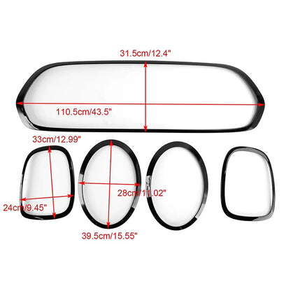 Grille Kit for Mini Cooper S F55 F56 F57 (2014-2023) - Front Rear Fog Light Trim