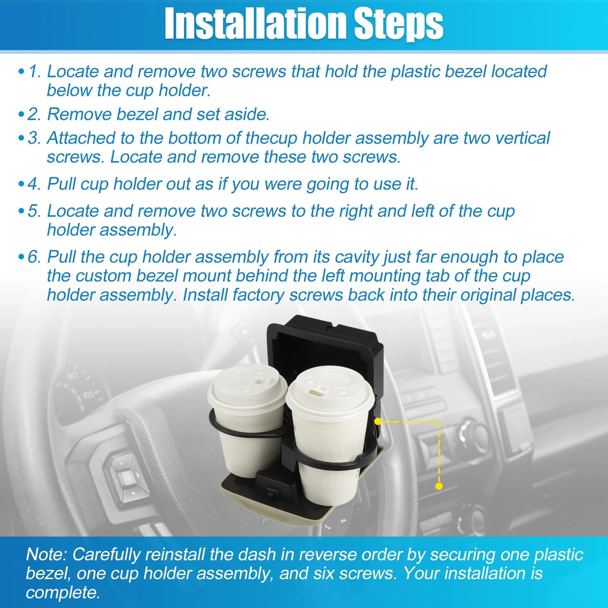 Cup Holder for Subaru Impreza 2.5L (2005-2007) ABS Black Beige