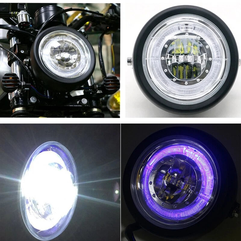 7 Inch LED Motorcycle Headlamp for Motorbike Scooter Black