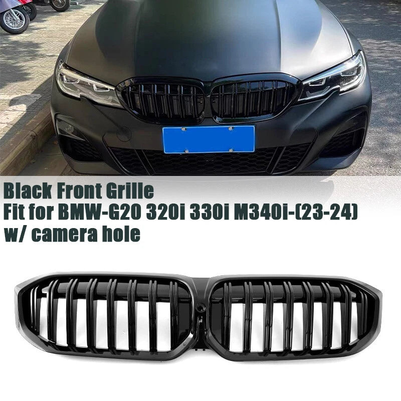 Gloss Black Front Kidney Grille for BMW G20 320i 330i M340i (2023-2024)