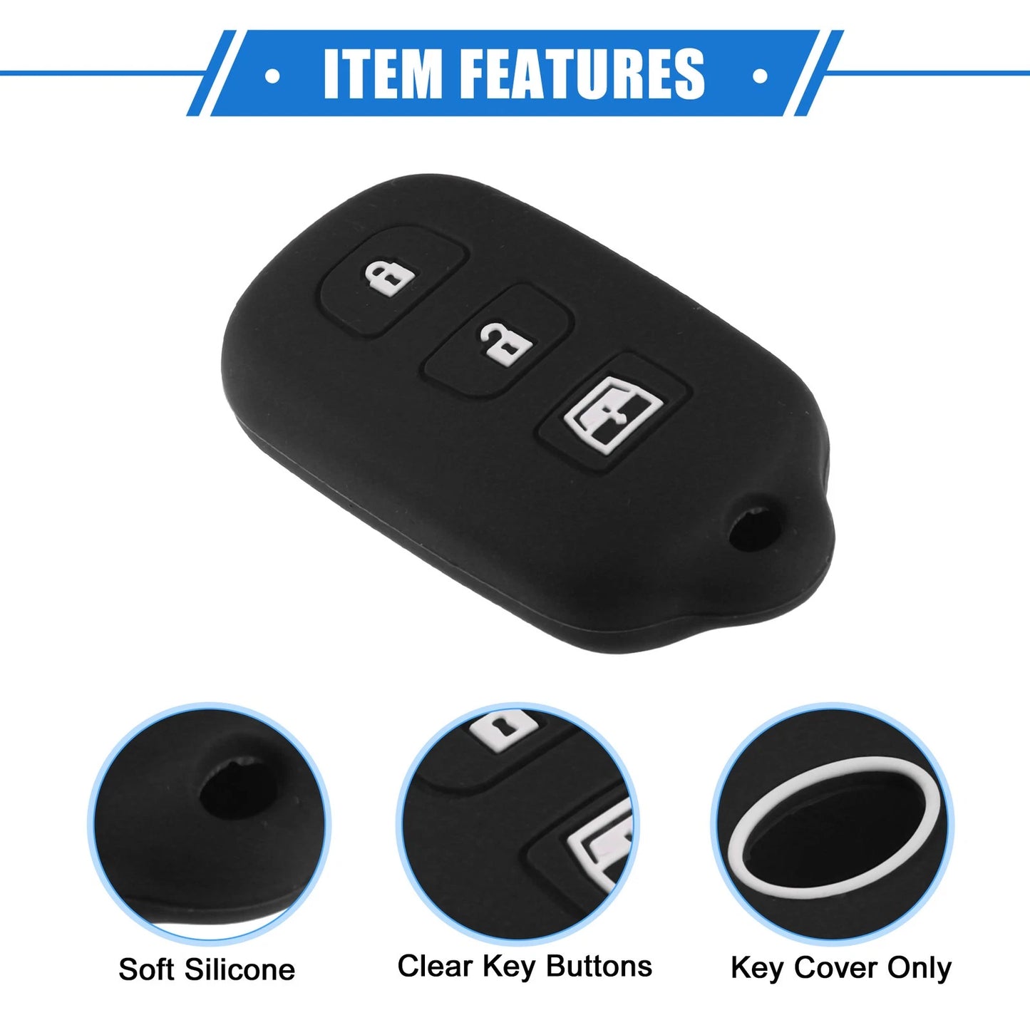 Remote Key Fob Case for Toyota 4Runner, Sequoia (2003-2023)