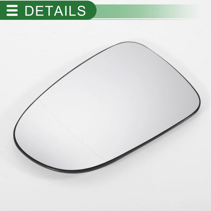 Left Side Heated White Mirror Glass for Ford Galaxy (1995-2006)