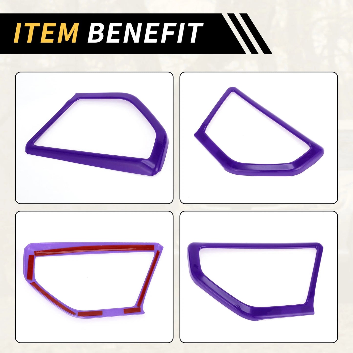 A Pillar Speaker Cover Trim for Jeep Wrangler JL JLU (2018-2024) Purple