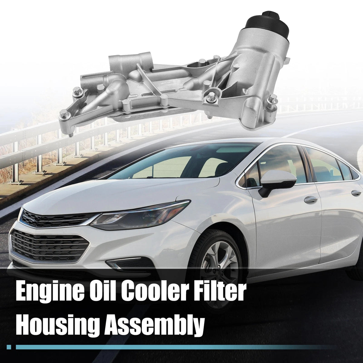 Engine Oil Cooler Oil Filter Housing with Gasket for Chevy Cruze Aveo