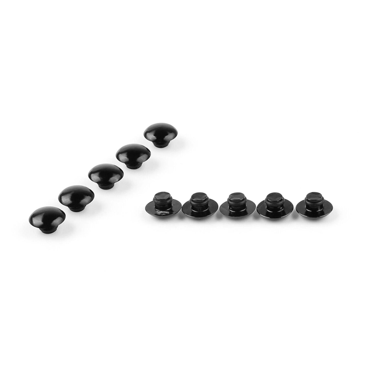 10 x M10 Black Protective Caps for Motorcycle Screws (AH)