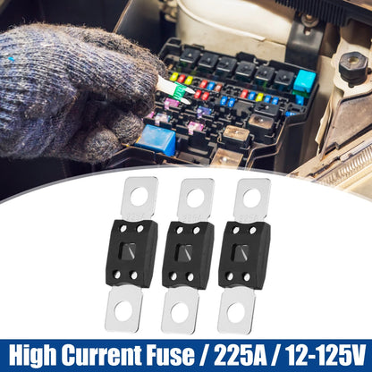 3pcs 225A 12V High Current Fuse for Car Audio Boats Motorcycles Fuse Holder
