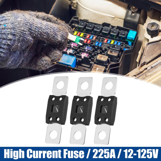 3pcs 225A 12V High Current Fuse for Car Audio Boats Motorcycles Fuse Holder
