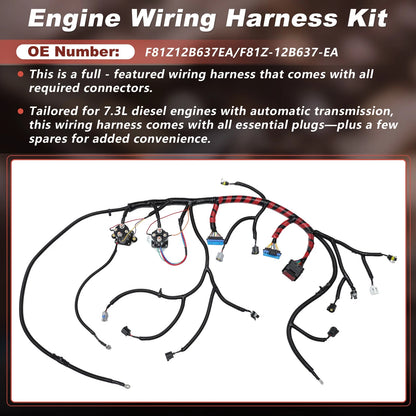 Engine Wiring Harness for Ford F250 F350 F550 Super Duty 7.3L (1999-2003)