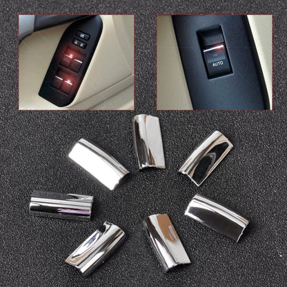 Chrome Door Window Switch Cover Trim for Toyota Rav4, Corolla (2013-2023)