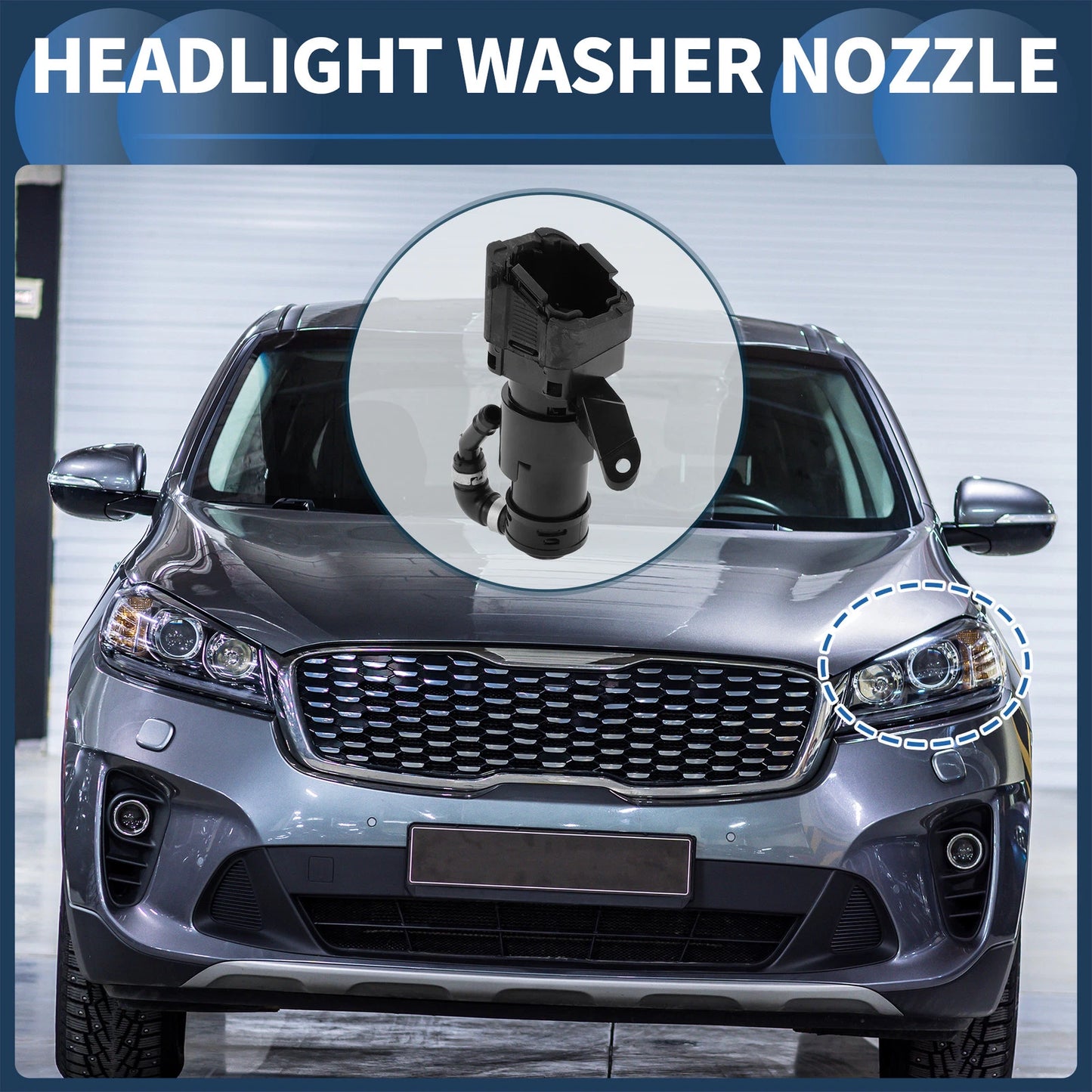 Front Driver Side Headlight Washer Nozzle for Mazda 3 (2008-2014)