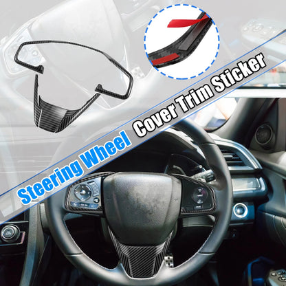 Carbon Fiber Black Steering Wheel Cover for Honda Civic (2016-2021)