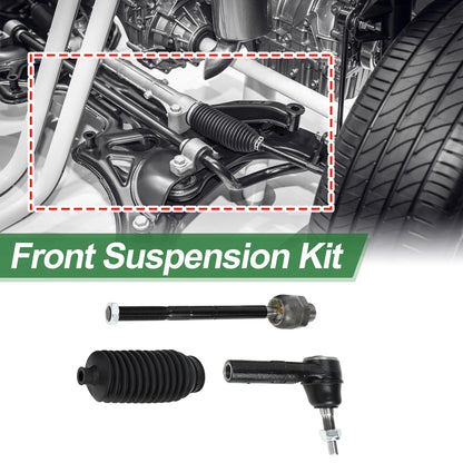 6 x Front Suspension Kit Inner Outer Tie Rod End with Boot for Dodge Dakota