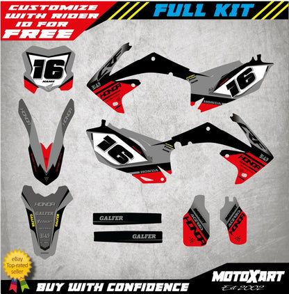 Full Custom Graphic Kit STING Style Decals for Honda CRF 450 (2009-2012)
