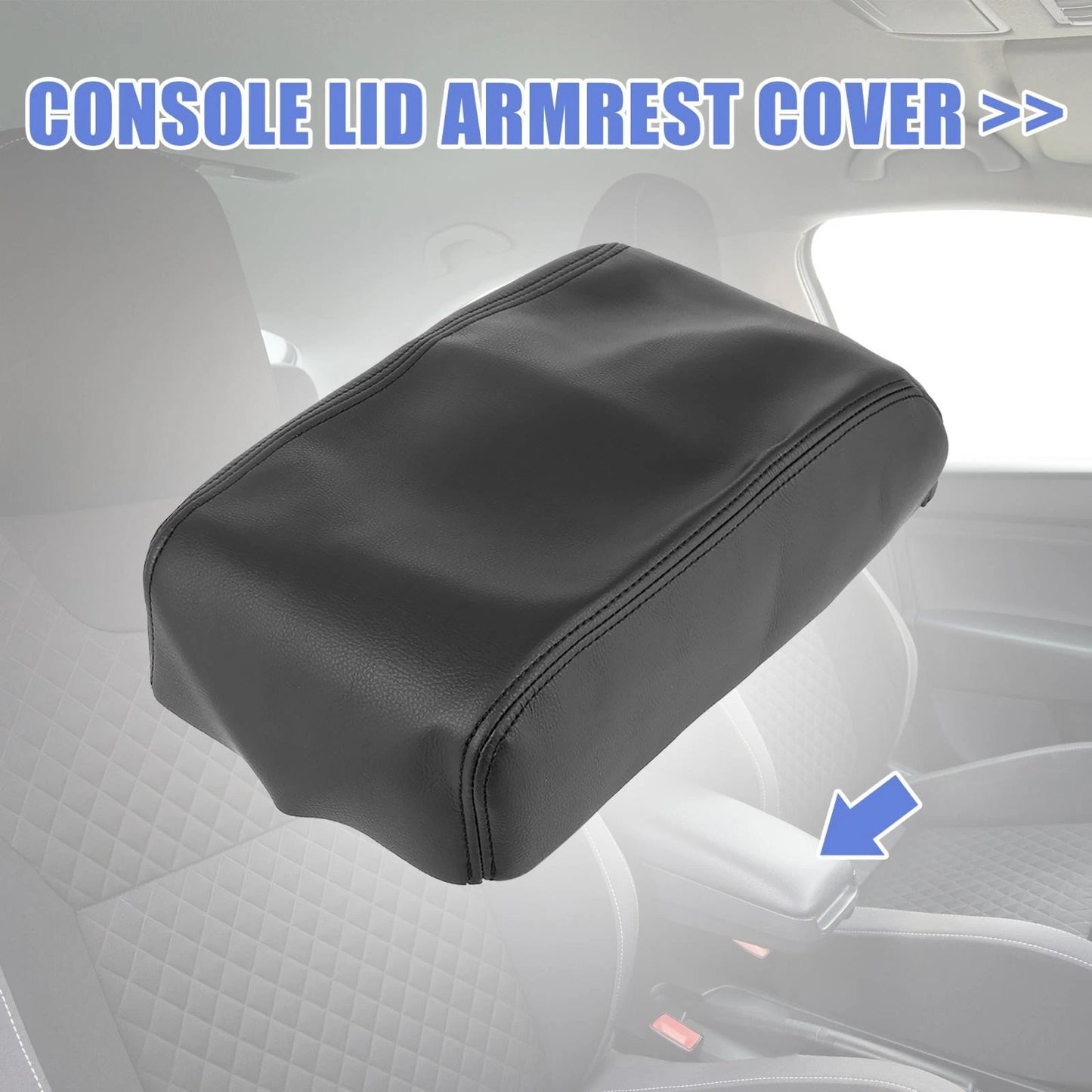 Center Console Lid Armrest Cover for Nissan Maxima (2009-2014) Black