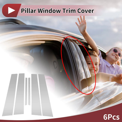 6 Pcs Chrome Silver Door Pillar Trim for Lexus IS (2006-2013)