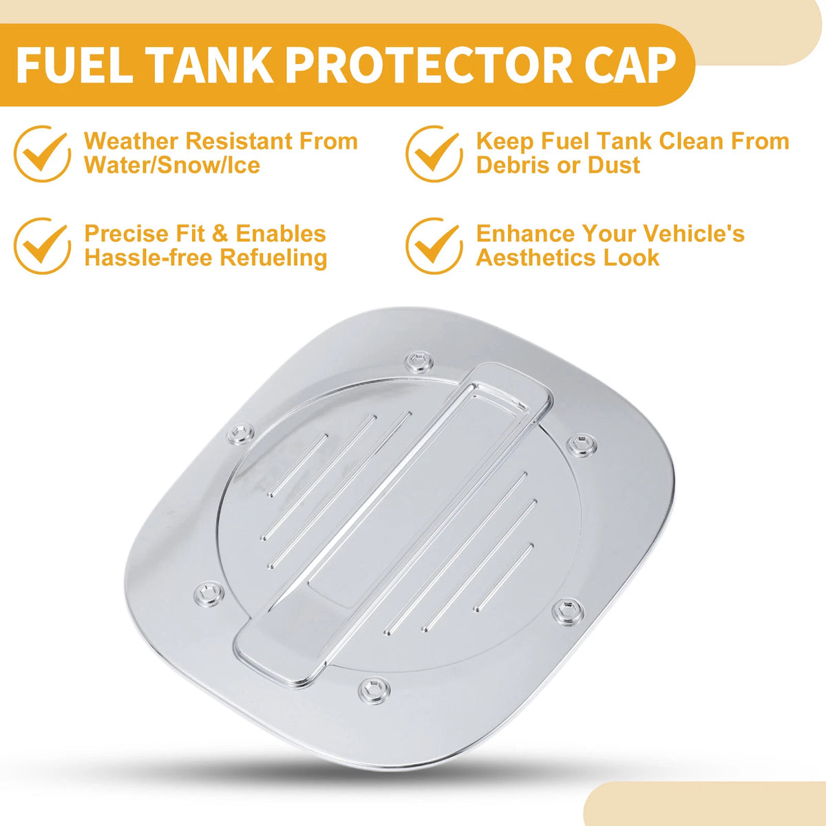 Fuel Tank Door Cap for Ford Escape (2020-2025) Chrome Silver Tone