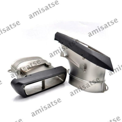 Stainless Steel Rear Bumper Exhaust Pipe for Benz W205 W212 W222 C217 R231 (2014-2023)