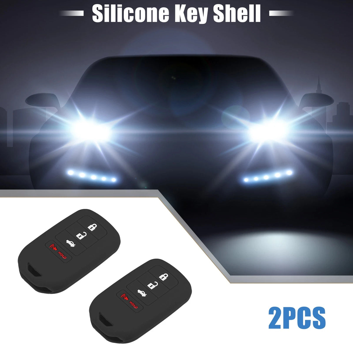 Smart Key Fob Cover Case for Honda Accord EX EXL EX-L (2013-2018) -  Black