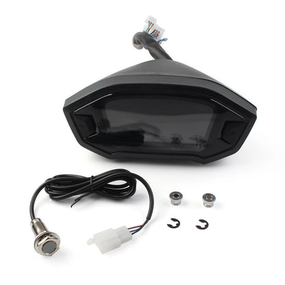 Universal LCD LED Digital Motorcycle Odometer Speedometer Gauge for Various Models