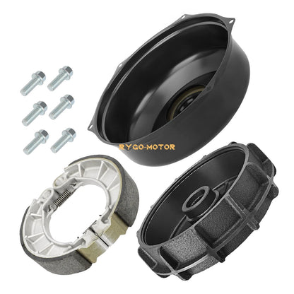 Rear Brake Drum Cover Hub Shoes for Honda Rancher 420 TRX420 4x4 (2014–2024)