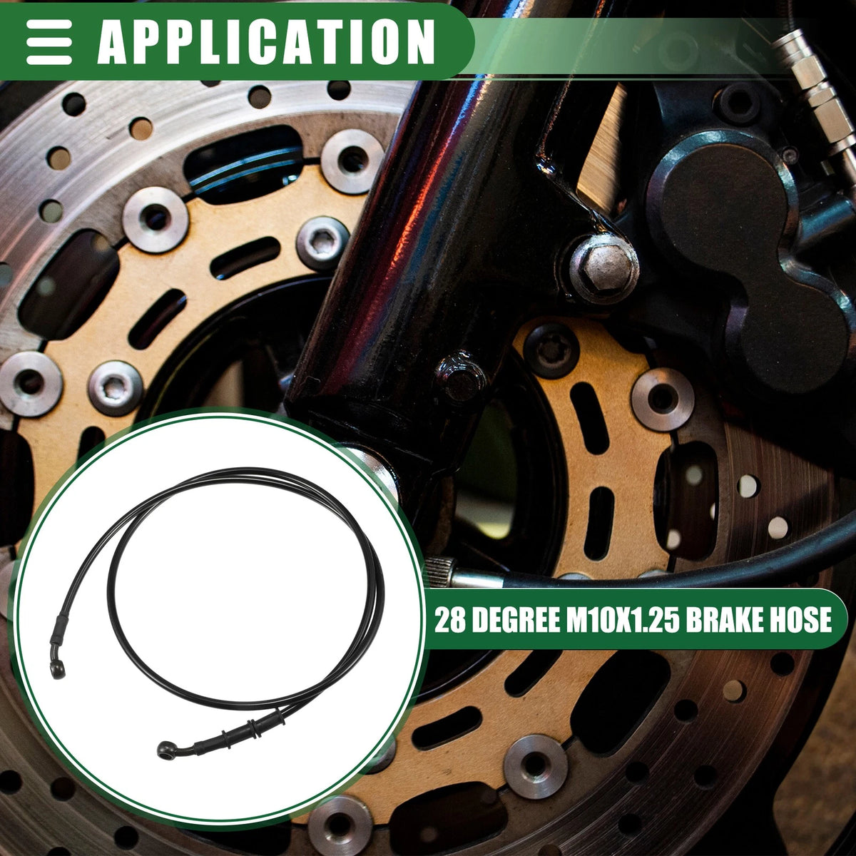 Braided Hydraulic Brake Line Oil Hose 140cm for Motorcycle