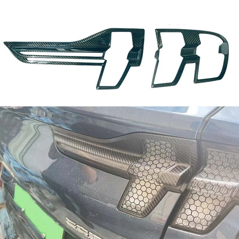 Real Carbon Fiber Rear Tail Lights Cover Trim for Ford Mustang Mach-E 2021-2024