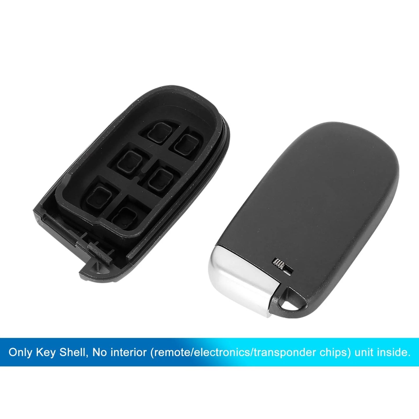 Key Fob Shell Case for Jeep Cherokee, Ram 1500, 2500, 5 Button (2014-2023)