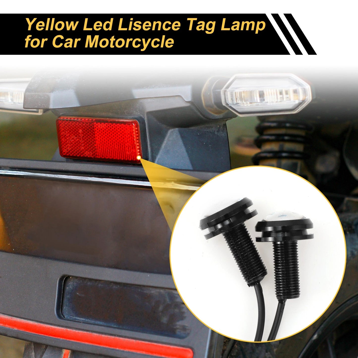 License Plate Light / 2 x / 12V LED Tag Lamp for Car Motorcycle