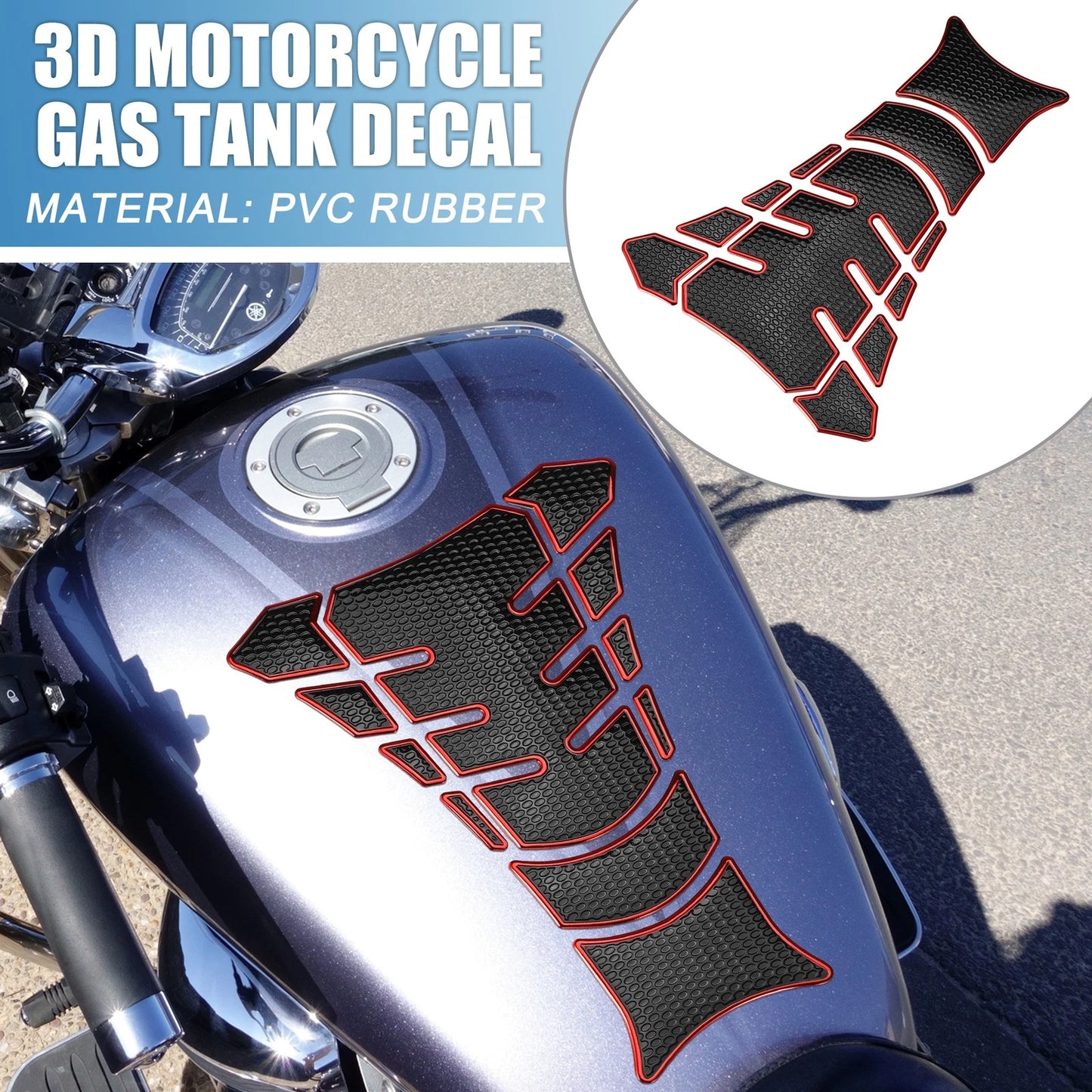 Gas Tank Decal 7.80''x5.63'' for Universal Motorcycle