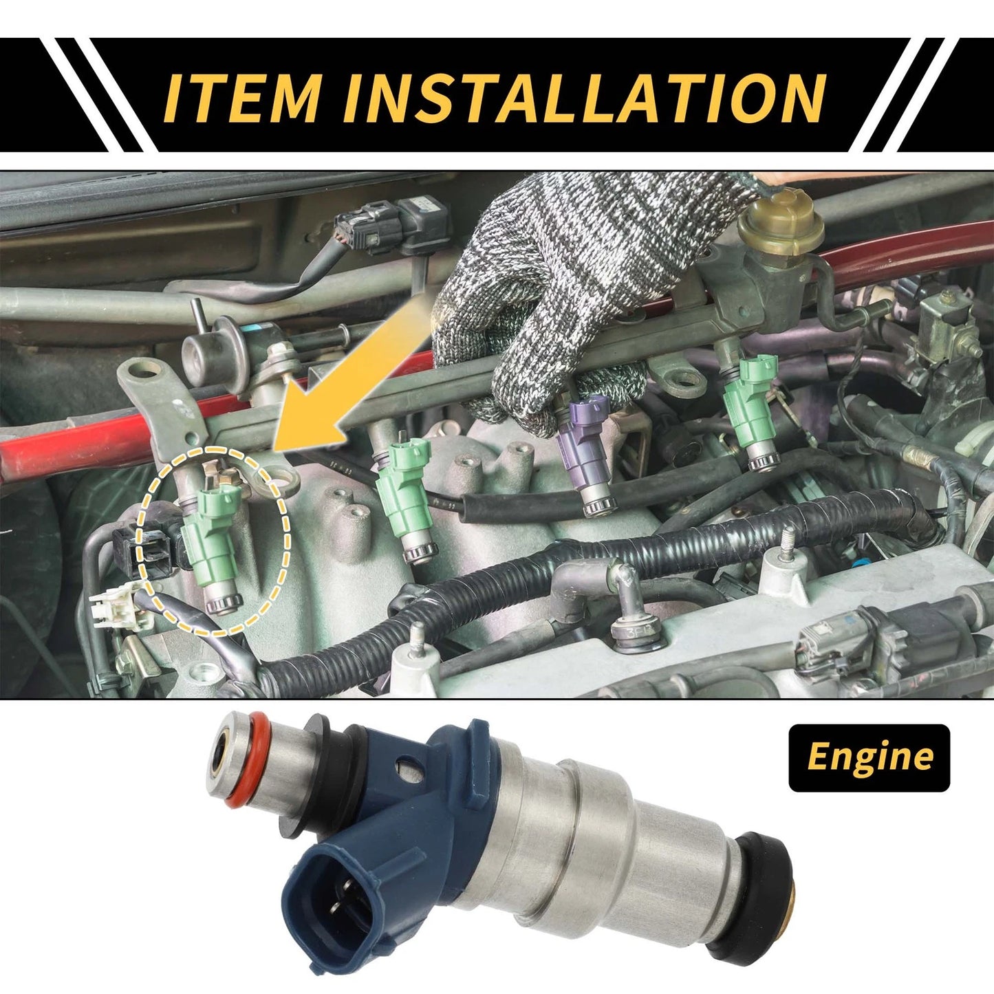 Fuel Injector 4 Holes for Toyota Tacoma (1995-2001) 1 x Blue