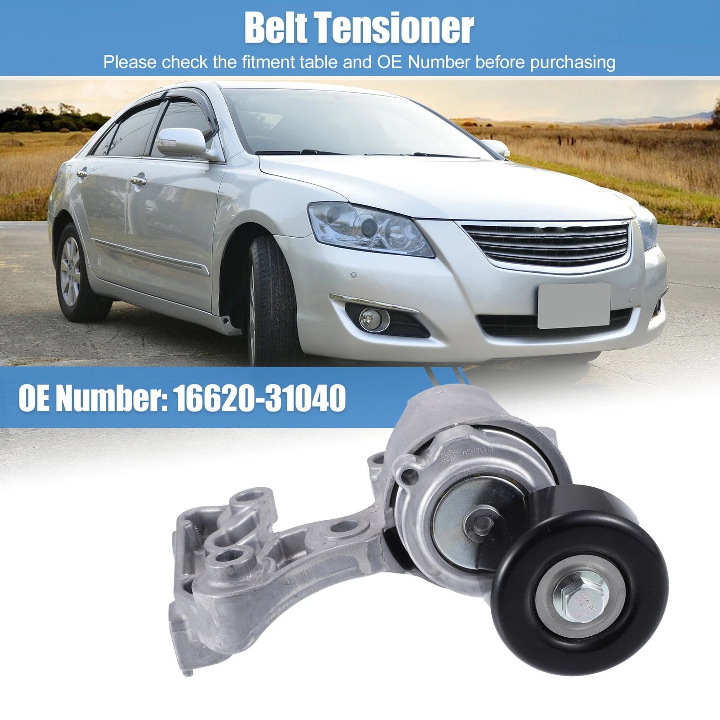 1x Engine Belt Tensioner Pulley Assembly for Toyota 4Runner